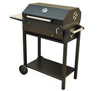 MG- Barbacoa Carbon, bbq, Asador con Tapa para Ahumar o Asar, Barbacoas de carbon y leña con Parrilla Elevable de acero inoxidable,Prepara Carnes, Pescados y Verduras a la Parrilla o al Horno.