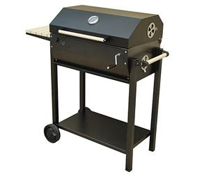 MG- Barbacoa Carbon, bbq, Asador con Tapa para Ahumar o Asar, Barbacoas de carbon y leña con Parrilla Elevable de acero inoxidable,Prepara Carnes, Pescados y Verduras a la Parrilla o al Horno.