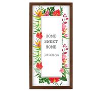 MG Design Marco 30 x 60 cm - color Marrón, de madera, con cristal acrílico - para colgar vertical u horizontalmente, sin fondo, para fotos, pósters, puzzles