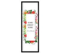 MG Design Marco 35 x 100 cm - color Negro, de madera, con cristal acrílico - para colgar vertical u horizontalmente, sin fondo, para fotos, pósters, puzzles