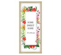 MG Design Marco 35 x 80 cm - color Natural, de madera, con cristal acrílico - para colgar vertical u horizontalmente, sin fondo, para fotos, pósters, puzzles