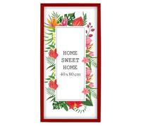 MG Design Marco 40 x 80 cm - color Rojo, de madera, con cristal acrílico - para colgar vertical u horizontalmente, sin fondo, para fotos, pósters, puzzles