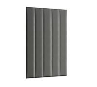 Mg Design Paneles de Pared 15 x 120 cm Acolchados - para un Montaje Muy fácil por Cuenta Propia, de Terciopelo, con Relleno Suave, Color Gris - cabecero Decorativo para Dormitorio, Oficina