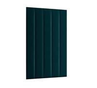 Mg Design Paneles de Pared 15 x 120 cm Acolchados - para un Montaje Muy fácil por Cuenta Propia, de Terciopelo, con Relleno Suave, Color mar Oscuro - cabecero Decorativo para Dormitorio, Oficina