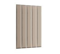 Mg Design Paneles de Pared 15 x 120 cm Acolchados - para un Montaje Muy fácil por Cuenta Propia, de Terciopelo, con Relleno Suave, Color Beige - cabecero Decorativo para Dormitorio, Oficina