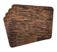 MG Design Set de 4 manteles Individuales de Corcho para Plato - Wooden Wall 3 - 30 × 40 cm - Resistentes al Calor y fáciles de Limpiar
