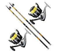 MG FISHING Kit Surfcasting Trabucco 2 cañas Trabucco Vektor Pro Surf 2024 4 m 150 g + 2 carretes Trabucco ya embobbinados (2 VEKTOR 4MT 150GR + 2 DAYTON 6500)