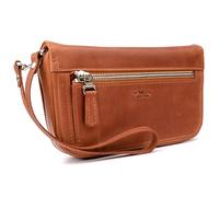 Mg Leather Work - Soporte de piel para 7 boquillas para trompeta, accesorios para trompeta, bolsa para boquilla, protección para boquilla (marrón claro)