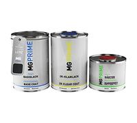 MG PRIME Botes de pintura para Volkswagen LC9Z / C9Z / Z4 Black Magic. 2,5L | para Volkswagen VW, Preto Magic Perlado / Black Magic Perl, Pintura automotriz, Kit capa de base + barniz 2K + endurecedor