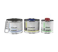 MG PRIME Pintura automotriz Set bote listo para pulverizar para Audi LY9G / Y9G / W3 Casablancaweiss/Casablanca White Pintura base + pintura transparente de 2 componentes 1,25 l