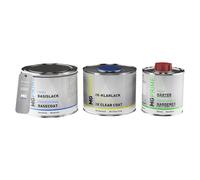 MG PRIME Pintura automotriz Set bote listo para pulverizar para Lotus S503 Zinc Gray Solid Pintura base + pintura transparente de 2 componentes 1,25 l
