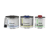 MG PRIME Pintura automotriz Set bote listo para pulverizar para Toyota 209 Nightsky Black Mica/Black Sand Metallic Pintura base + pintura transparente de 2 componentes 1,25 l