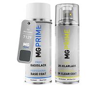 MG PRIME Pintura automotriz Set botes de spray 2 componentes para Mercedes 7129 Galinitgrau Matt Pintura base pintura transparente de 2 componentes aerosol