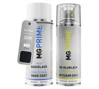 MG PRIME Pintura automotriz Set botes de spray 2 componentes para Opel 20W / 2QU Black Pintura base pintura transparente de 2 componentes aerosol