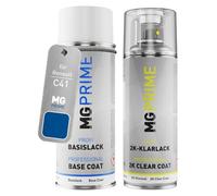 MG PRIME Pintura automotriz Set botes de spray 2 componentes para Renault C41 Bleu Maxi Megane Pintura base pintura transparente de 2 componentes aerosol