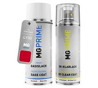 MG PRIME Pintura automotriz Set botes de spray 2 componentes para Volkswagen VW LY3D / Y3D / G2 Tornadorot/Vermelho Tornado Pintura base pintura transparente de 2 componentes aerosol