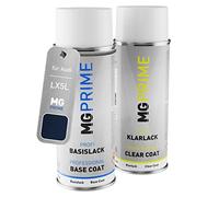 MG PRIME Pintura automotriz Set de aerosoles para Audi LX5L / X5L / D2 Utopiablau Pearl/Utopia Blue Pearl Pintura base pintura transparente, bote de spray de 400 ml