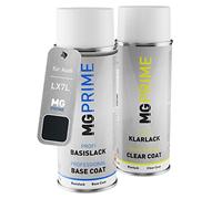 MG PRIME Pintura automotriz Set de aerosoles para Audi LX7L / X7L / H1 Manhattan Grau Metallic/Manhattan Grey Metallic Pintura base pintura transparente, bote de spray de 400 ml