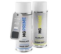 MG PRIME Pintura automotriz Set de aerosoles para BMW A22 Sparkling Graphit Metallic/Sparkling Graphite Metallic Pintura base pintura transparente, bote de spray de 400 ml