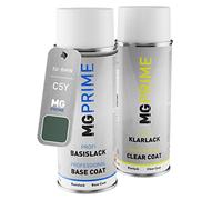MG PRIME Pintura automotriz Set de aerosoles para BMW C5Y Cape York Grün Metallic/Cape York Green Metallic Pintura base pintura transparente, bote de spray de 400 ml