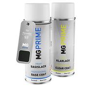 MG PRIME Pintura automotriz Set de aerosoles para Hyundai 9F Stone Black Pearl Pintura base pintura transparente, bote de spray de 400 ml