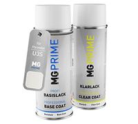 MG PRIME Pintura automotriz Set de aerosoles para Hyundai U3S Platinium Silver Metallic/Platinumsilver Metallic Pintura base pintura transparente, bote de spray de 400 ml