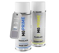 MG PRIME Pintura automotriz Set de aerosoles para Seat Z7G / L5 Florettsilber Metallic/Plata Urban Pintura base pintura transparente, bote de spray de 400 ml