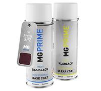 MG PRIME Pintura automotriz Set de aerosoles para Toyota 3P2 Bordeaux Mica/Black Cherry Pearl Pintura base pintura transparente, bote de spray de 400 ml