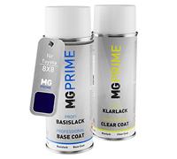 MG PRIME Pintura automotriz Set de aerosoles para Toyota 8X8 Dark Blue Mica/Blueprint Pearl Pintura base pintura transparente, bote de spray de 400 ml