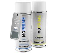 MG PRIME Pintura automotriz Set de aerosoles para Volkswagen VW LA7T / A7T / X6 United Grey Metallic/Cinza Unted Pintura base pintura transparente, bote de spray de 400 ml