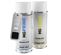 MG PRIME Pintura automotriz Set de aerosoles para Volkswagen VW LH5X / H5X / Z2 Night Blue Metallic/Atlantis Blue Metallic Pintura base pintura transparente, bote de spray de 400 ml