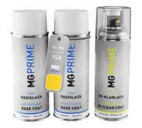 MG PRIME Pintura automotriz Set de botes de spray de 2 componentes para MG YSA Tudor Yellow Solid/Hello Yellow Fondo pintura base pintura transparente de 2 componentes aerosol