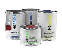 MG PRIME Pintura automotriz Set de botes para BMW 252 Calypsorot Metallic/Calypso Red Metallic Fondo pintura base 2 componentes pintura transparente lista para pulverizar 3,5 l