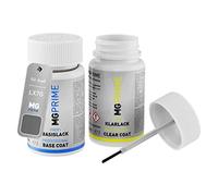 MG PRIME Pintura automotriz Set de lápices de retoque para Audi LX7G / X7G / Z7 Chronosgrau Metallic/Chronos Grey Pearl Pintura base pintura transparente, 50 ml cada uno