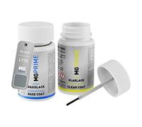 MG PRIME Pintura automotriz Set de lápices de retoque para Audi LY7G / Y7G / Q4 Quarzgrau Metallic/Quartz Grey Metallic Pintura base pintura transparente, 50 ml cada uno