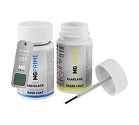 MG PRIME Pintura automotriz Set de lápices de retoque para BMW C5Y Cape York Grün Metallic/Cape York Green Metallic Pintura base pintura transparente, 50 ml cada uno