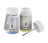 MG PRIME Pintura automotriz Set de lápices de retoque para BMW C7A Dune Grey Metallic Pintura base pintura transparente, 50 ml cada uno