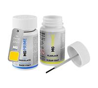 MG PRIME Pintura automotriz Set de lápices de retoque para Ferrari 229211 Giallo Modena Pintura base pintura transparente, 50 ml cada uno