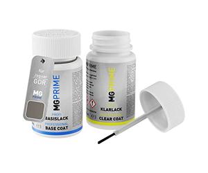 MG PRIME Pintura automotriz Set de lápices de retoque para Jaguar GDR / JBC2094 Cashmere Gold Metallic Pintura base pintura transparente, 50 ml cada uno