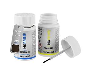 MG PRIME Pintura automotriz Set de lápices de retoque para KIA ABT Platinum Graphite Metallic/Graphit Metallic Pintura base pintura transparente, 50 ml cada uno