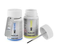 MG PRIME Pintura automotriz Set de lápices de retoque para Porsche 92U / X1 Arktissilber Metallic/Arctic Silver Metallic Pintura base pintura transparente, 50 ml cada uno