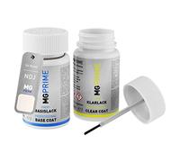 MG PRIME Pintura automotriz Set de lápices de retoque para Rover NDJ Dover White Pintura base pintura transparente, 50 ml cada uno