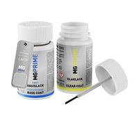 MG PRIME Pintura automotriz Set de lápices de retoque para Volkswagen VW LM7P / M7P Oyster Silver Metallic/Alpine Silver Metallic Pintura base pintura transparente, 50 ml cada uno