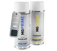 MG PRIME Pintura automotriz Spray para Audi LZ6H / Z6H / 8N Racinggrün. +1K | Racing Green Pearl / Racinggrün Perleffekt, Kit capa de base + barniz, Aerosoles 400ml