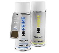 MG PRIME Pintura automotriz Spray para KIA K7N Galaxy Brown Metallic +1K | Galaxybraun Metallic, Kit capa de base + barniz, Aerosoles 400ml