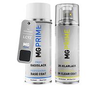 MG PRIME Spray de pintura para Volkswagen LC9Z / C9Z / Z4 Black Magic. +2K | para Volkswagen VW, Preto Magic Perlado / Black Magic Perl, Pintura automotriz, Kit capa de base + barniz 2K, Aerosoles 400ml