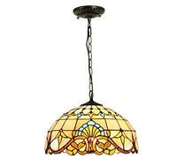 MG REAL La Luz del Estilo De Tiffany Colgante, De 16 Pulgadas Manchado De Vidrio Colgando De La Lámpara De Techo, Utilizados En Hoteles, Bares, Restaurantes, Salas De Estar Iluminación De La Lámpara