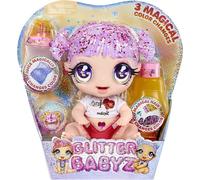 Glitter Babyz Doll Series 2 - Melody Hignote, muñeca ojos con nota musical y con accesorios