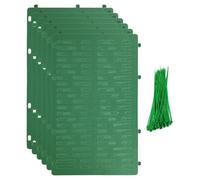 Mga Manug-amlig s 6 Pack Plant Guard Shield, Reutilizable Sompling Trunk Wrap | Barrera apilable con 50 correas zip para ciervos conejo gato perros cortadora de césped daños a jardín al aire libre