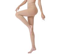 MGANG® Medias de compresión, sin pies, cintura de alta compresión, opacas, medias médicas de 15-20 mmHg, manguera de apoyo firme para unisex, edema, venas varicosas, lactancia, color beige pequeño